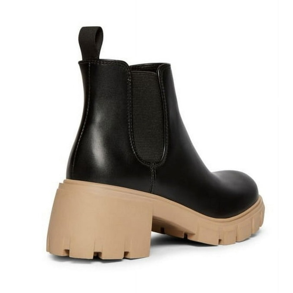 Steve Madden Howler Women Black & Tan Chelsea Lug Sole Ankle Boots Size 9.5 NEW - Picture 4 of 13